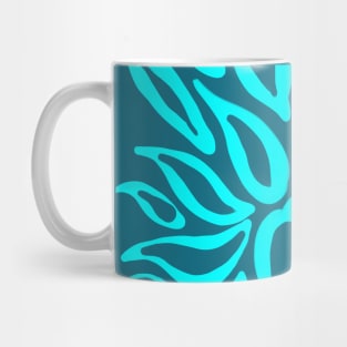 turquoise leaves pattern Mug